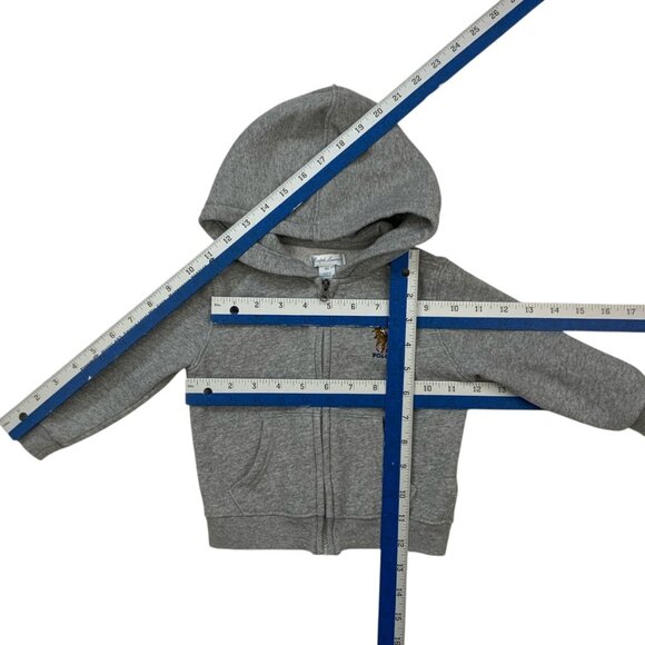 Ralph Lauren Infant's Polo Bear Hoodie Sweatshirt 18M Gray Zip Front Preppy - Picture 5 of 12